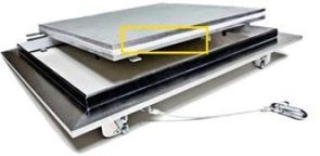 Люк под покраску Ультра, В стену, 2 створки, съёмная перегородка Люк под покраску Ультра, В стену, 2 створки, съёмная перегородка