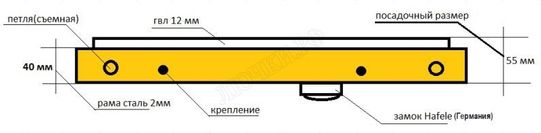 Люк под плитку нажимной Апельсин, 1 створка Люк под плитку нажимной Апельсин, 1 створка